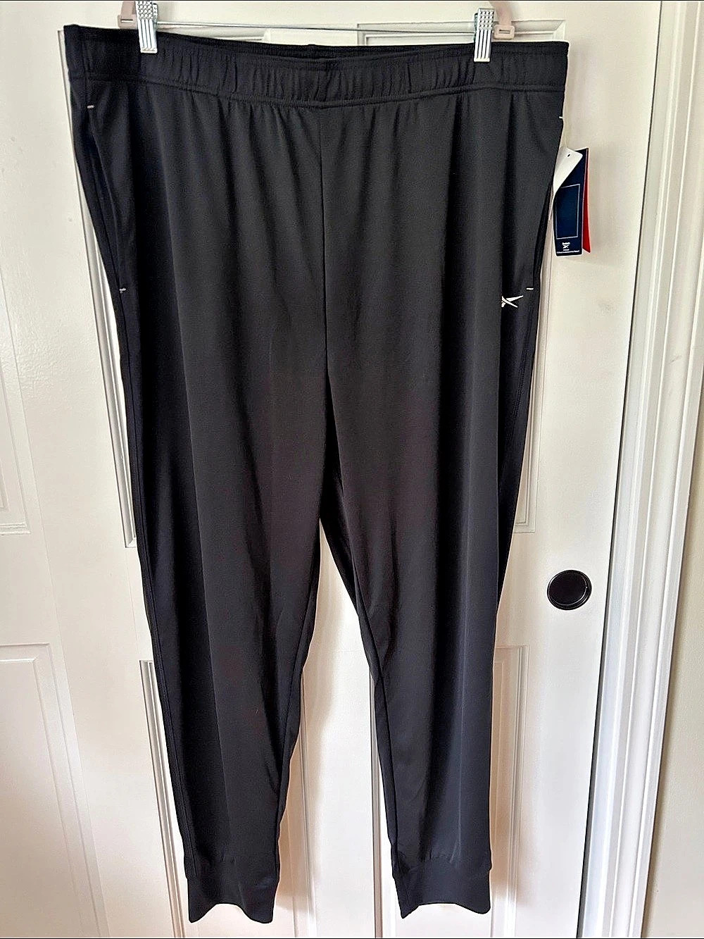 Reebok Speedwick Athletic Track Pants Men's Black Jogger Pants Size 2XLT